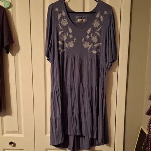 Cupio Blue Embroidered Dress